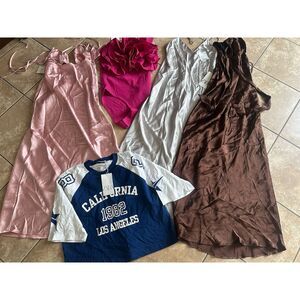 New ZARA S M L Bundle Of 5 Dress  Bodysuit Tee Need Repairs Flaws